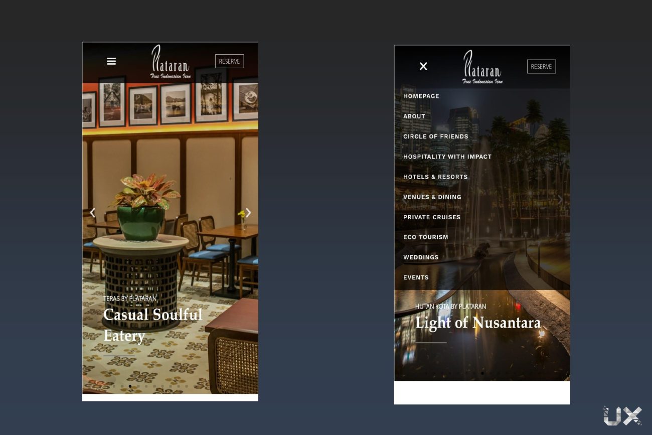 Plataran - Mobile View